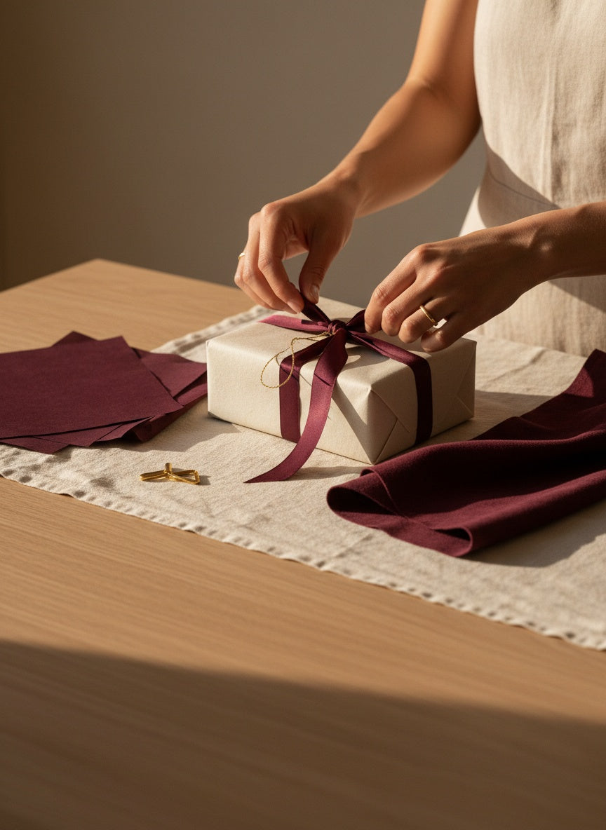 Cadeau Ami & Amour au ruban bordeaux — version mobile